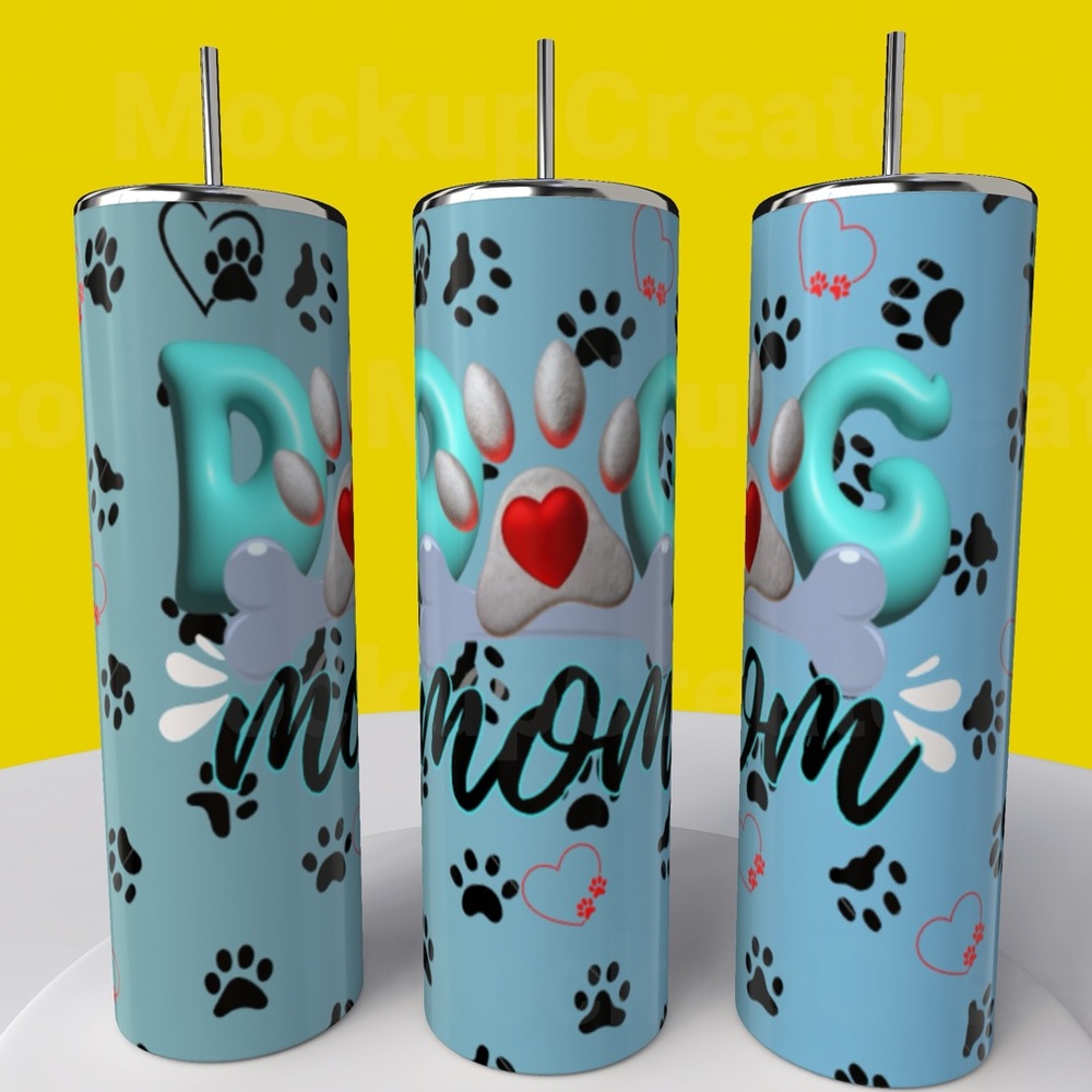 20oz DOG MOM STABLES STEEL SUBLIMATED TUMBLER